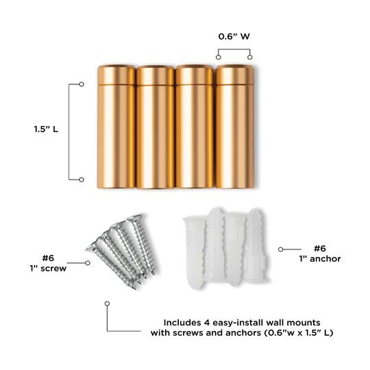 Wexel Art Double Panel Clear Acrylic Floating Wall Frame with Gold Hardware